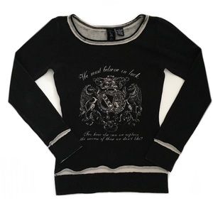 We Must Believe In Luck Sweater Size Small